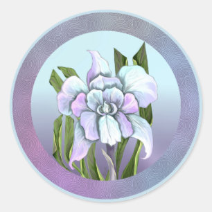 Sticker Rond Fleur Smeraldo