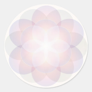 Sticker Rond Fleur spirituelle de la vie Mandala