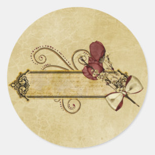 Sticker Rond Fleur vintage