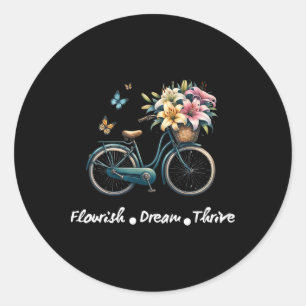 Sticker Rond Fleurir Rêve Prospérer Floral Vélo Subtil 8647 Tru