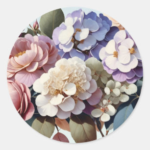 Sticker Rond Fleurs