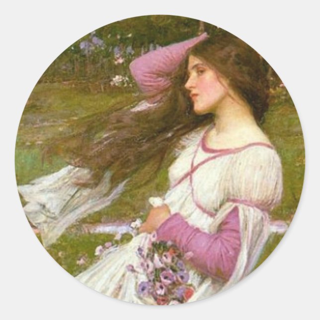 Sticker Rond Fleurs à vent (Devant)