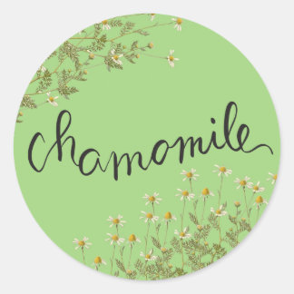Sticker Rond Fleurs chamomiques