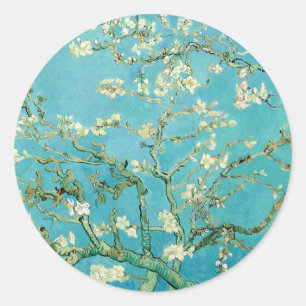 Sticker Rond Fleurs d'amandes   Vincent van Gogh