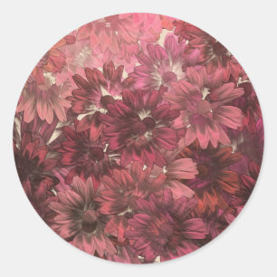 Sticker Rond Fleurs d'automne