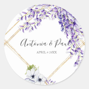 Sticker Rond Fleurs de bactéries Watercolor