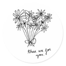 Fleurs de croquis minuscules "Ce sont pour vous."