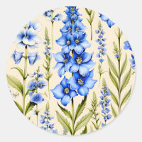 Fleurs de Delphinium Bleu Botanique