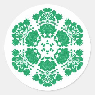 Sticker Rond fleurs de design polonais