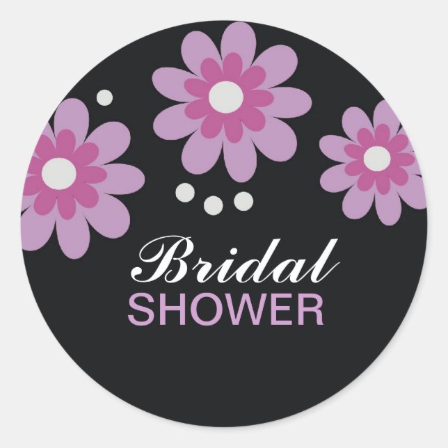 Sticker Rond Fleurs de lavande Fête des mariées favorise les sc (Devant)