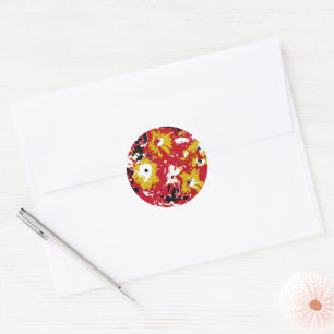 STICKER ROND FLEURS DE PETUNIA