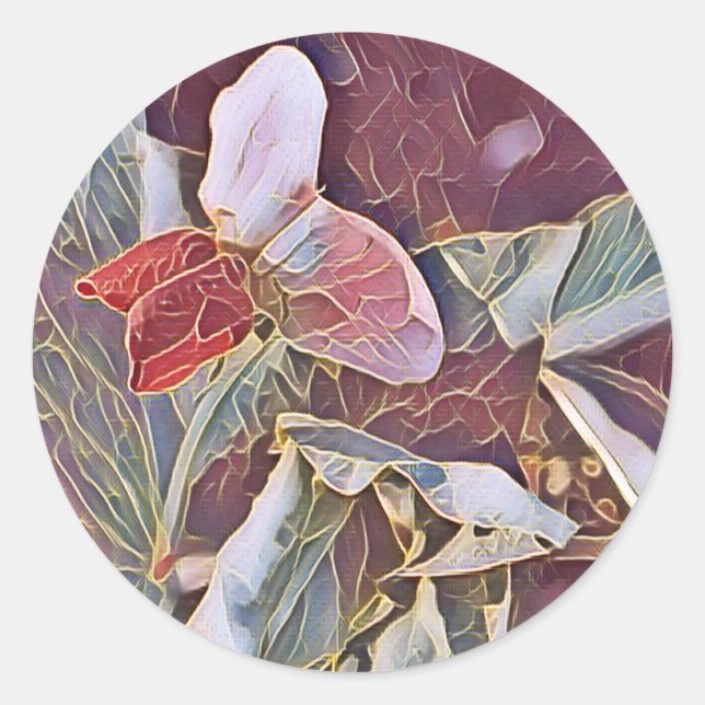 STICKER ROND FLEURS DE POIS DOUCES (Devant)