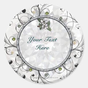 Sticker Rond Fleurs de pommier