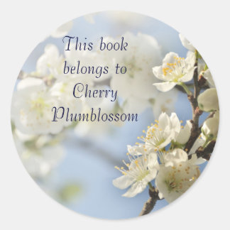 Sticker Rond Fleurs de printemps blanches