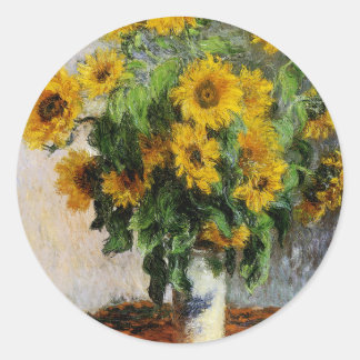 Sticker Rond Fleurs de soleil par Monet