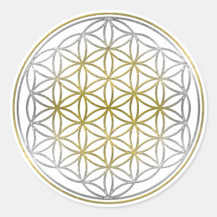 Sticker Rond FLEURS DE VIE / Blume des Lebens - BiColor