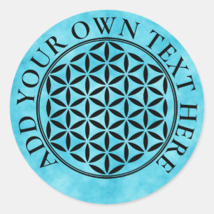Sticker Rond FLEURS DE VIE - Symbole de géométrie sacrée plein