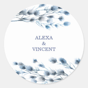 Sticker Rond Fleurs d'été Aquarelle personnalisables