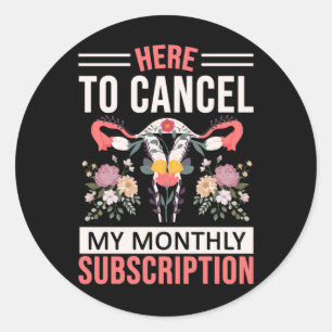 Sticker Rond Fleurs d'hystérectomie amusantes Suppression d'ut