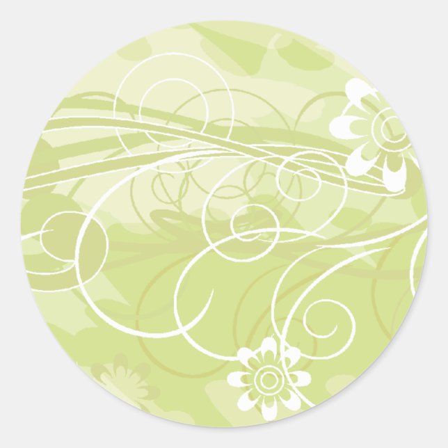Sticker Rond fleurs d'olive (Devant)