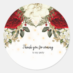 Sticker Rond Fleurs glam chic modernes pour toutes les occasion