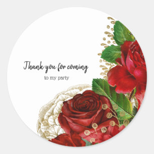 Sticker Rond Fleurs glam chic modernes pour toutes les occasion