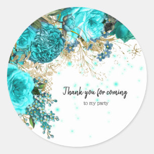 Sticker Rond Fleurs glam chic modernes pour toutes les occasion