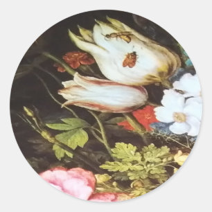 Sticker Rond fleurs marguerites