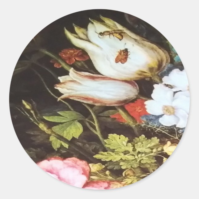 Sticker Rond fleurs marguerites (Devant)