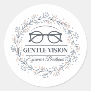 Sticker Rond Fleurs minimalistes autour de la conception de lun