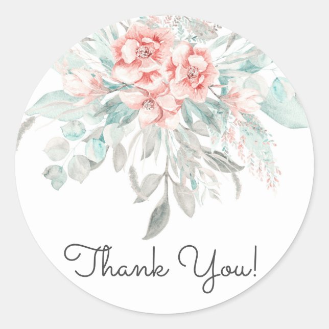 Sticker Rond Fleurs printanières douces et élégantes pour maria (Devant)