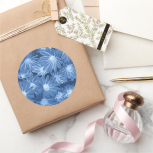 Sticker Rond Fleurs rouges et jaunes 3