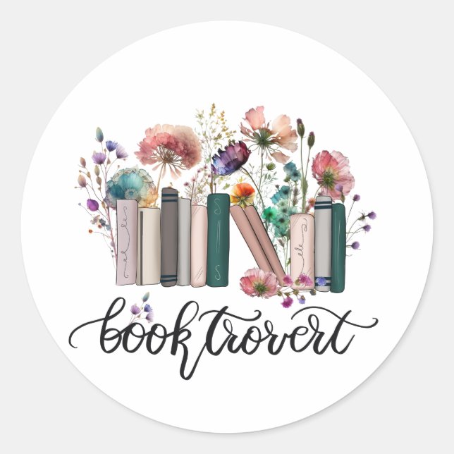 Sticker Rond Fleurs sauvages de troix (Devant)