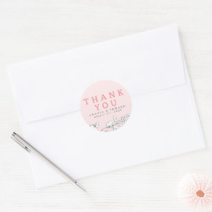 Sticker Rond Fleurs sauvages dessinées à la main Minimaliste Me