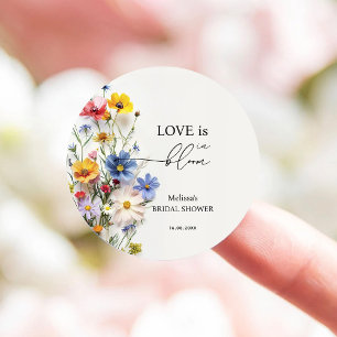 Sticker Rond Fleurs sauvages L'amour est en fleurs Shower de ma