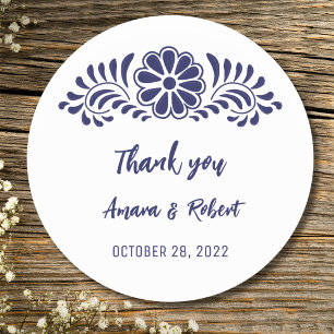 STICKER ROND FLEURS TALAVERA