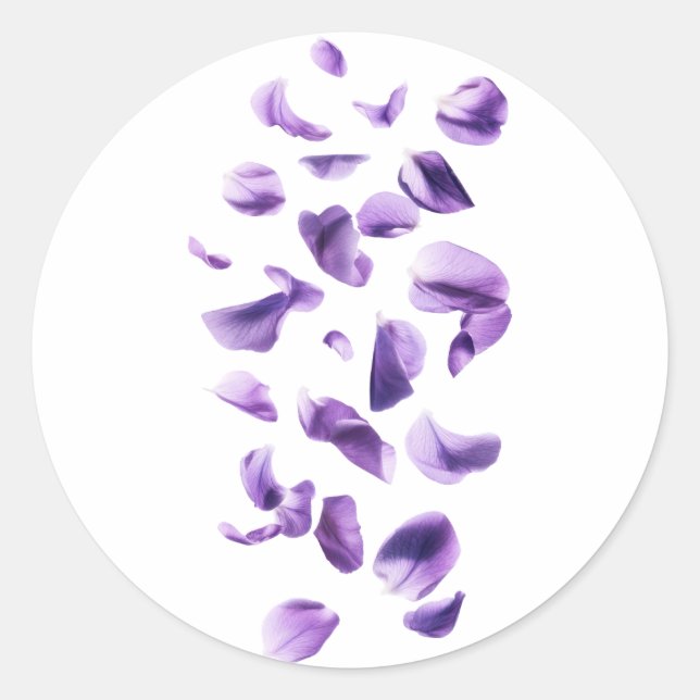 Sticker Rond fleurs violettes (Devant)