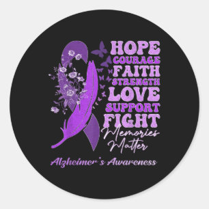 Sticker Rond Fleurs violettes Ruban Souvenirs Heimers Sensibili