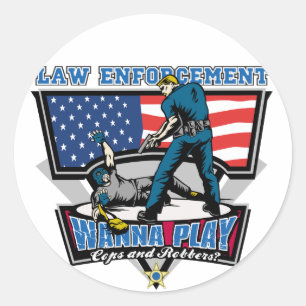 Sticker Rond Flics et voleurs