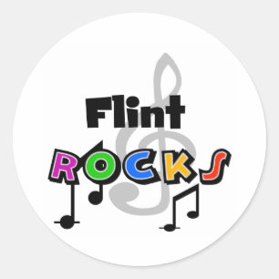 Sticker Rond Flint Rocks