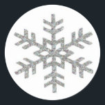 Sticker Rond Flocon<br><div class="desc">Flocon de neige</div>