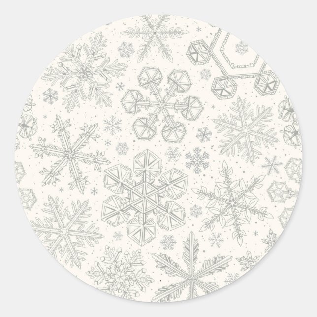 Sticker Rond Flocon de neige (Devant)