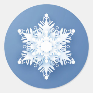 Sticker Rond Flocon de neige