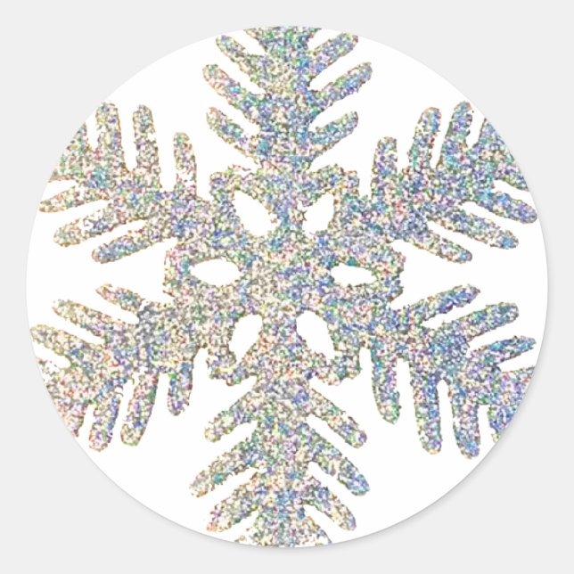 Sticker Rond Flocon de neige (Devant)