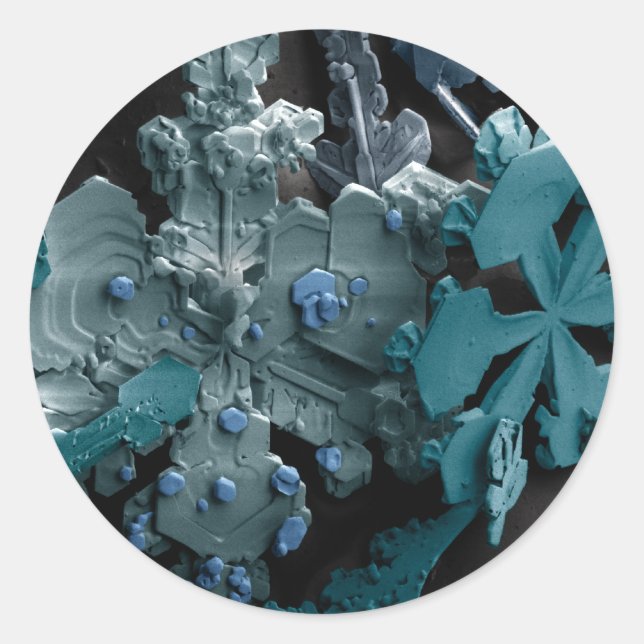 Sticker Rond Flocon de neige (Devant)