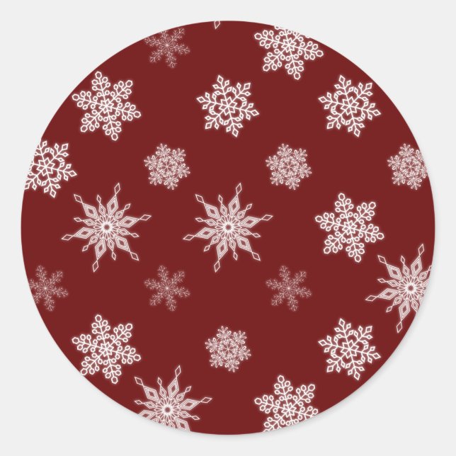 Sticker Rond Flocon de neige (Devant)