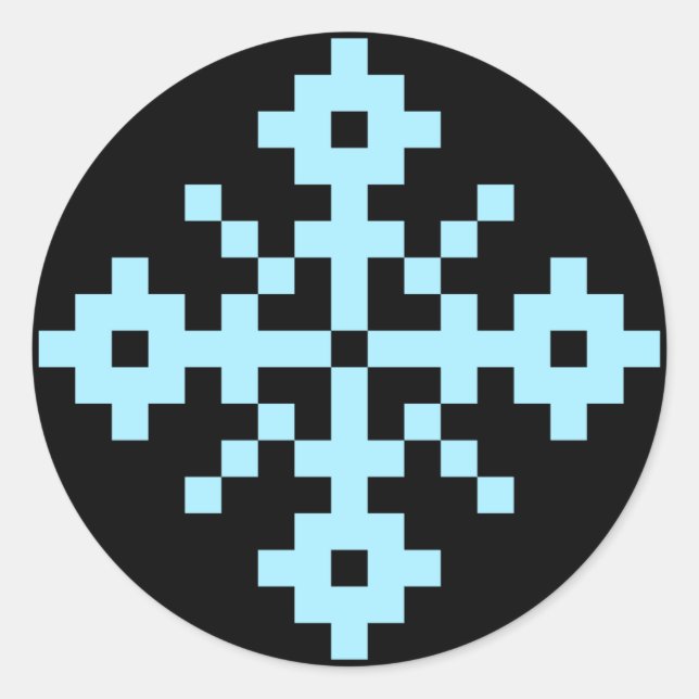 Sticker Rond Flocon de neige (Devant)