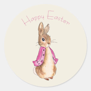 Sticker Rond Flopsy Beatrix Potter lapin lapin de Pâques