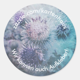 Sticker Rond Floraison de chardon
