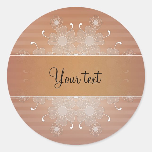 Sticker Rond Floraison romantique (Devant)